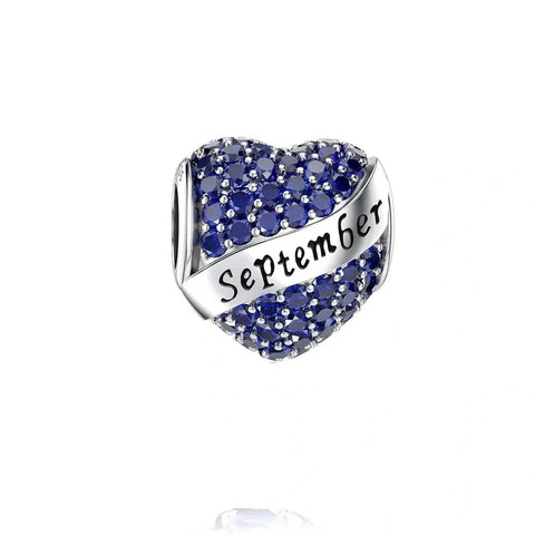 Sparkling Birthstone Heart Charms - Sparkling Birthstone Heart Charms