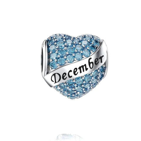 Sparkling Birthstone Heart Charms