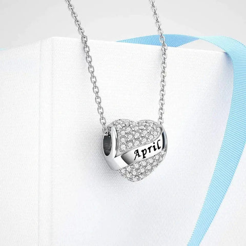 Sparkling Birthstone Heart Charms - Sparkling Birthstone Heart Charms