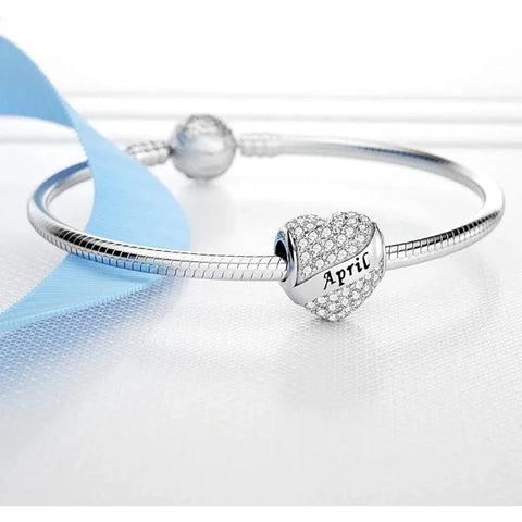 jewlouli sparkling birthstone heart charmscharmjewlouli jewelry fits pandora bracelet