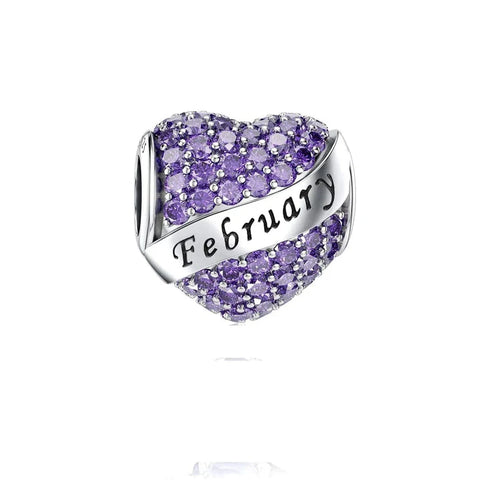 jewlouli sparkling birthstone heart charmscharmjewlouli jewelry fits pandora bracelet
