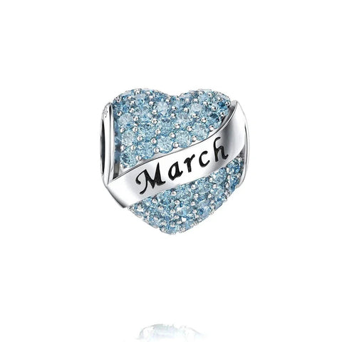 Sparkling Birthstone Heart Charms - Sparkling Birthstone Heart Charms