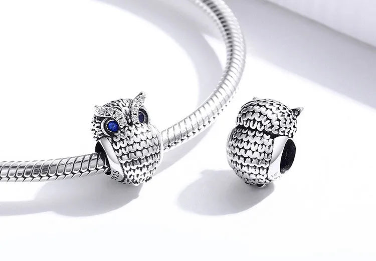 Blue-Eyed Owl Charm