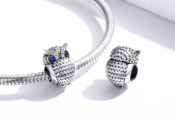 Blue-Eyed Owl Charm - Blue-Eyed Owl Charm