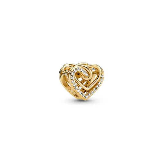Sparkling Entwined Hearts Charm