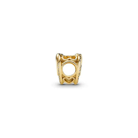 Sparkling Entwined Hearts Charm - Sparkling Entwined Hearts Charm