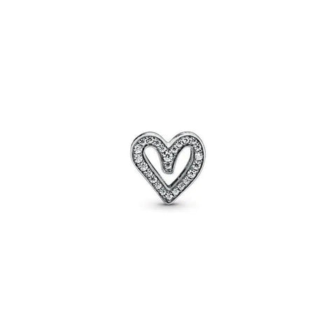 Sparkling Freehand Heart Charm