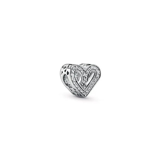 Sparkling Freehand Heart Charm - Beautiful sparkling heart charm, ideal for romantic themes.