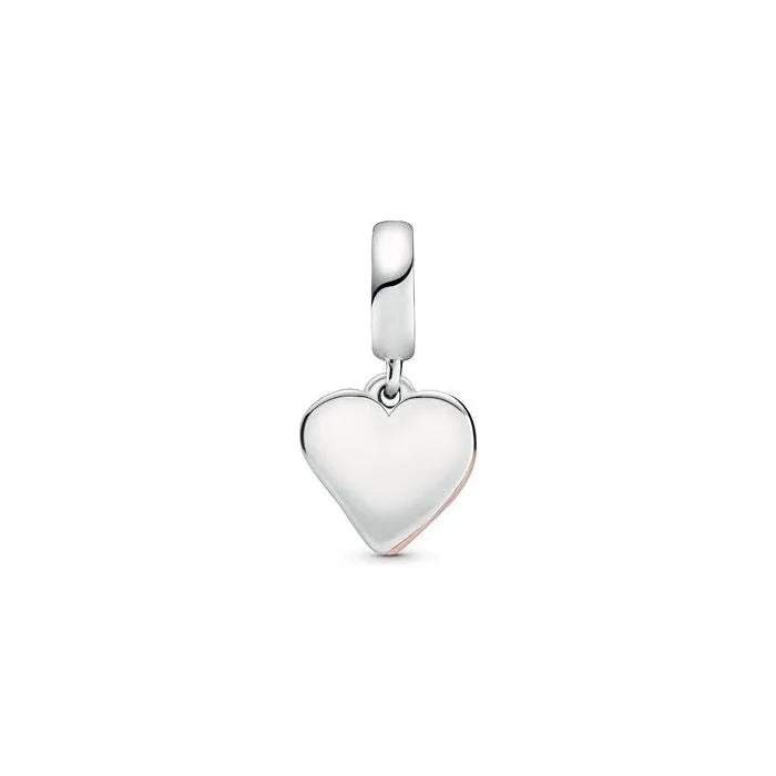 Sparkling Freehand Heart Dangle Charm Pandora Rose - Beautiful heart dangle charm in rose finish, adding warmth and style.