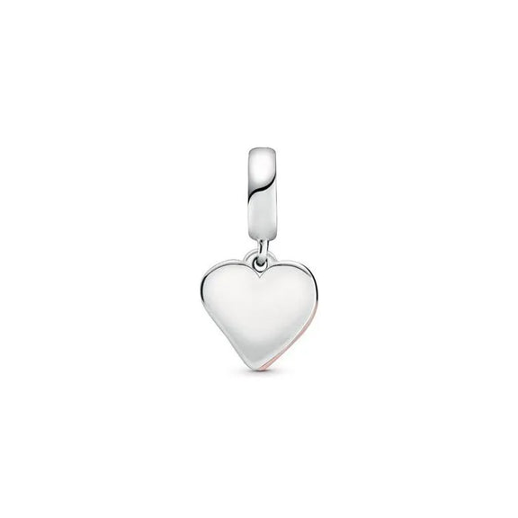 Sparkling Freehand Heart Dangle Charm - Pandora Rose - Sparkling Freehand Heart Dangle Charm Pandora Rose - Beautiful heart dangle charm in rose finish, adding warmth and style.