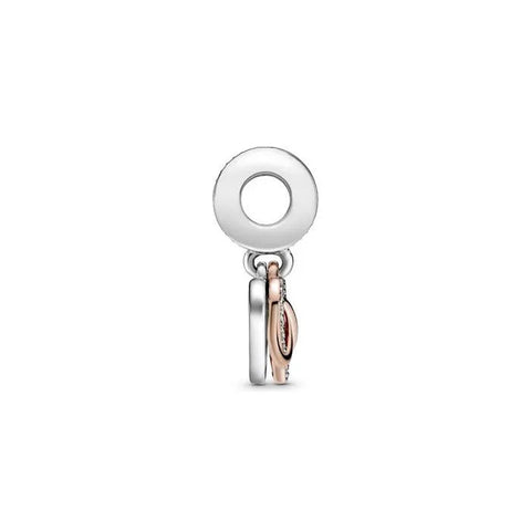 Sparkling Infinity Heart Dangle Charm - Sparkling Infinity Heart Dangle Charm