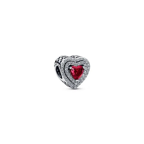 Sparkling Levelled Heart Charm - Sparkling Levelled Heart Charm - Heart-shaped charm with levelled sparkle, adding a romantic touch to jewelry.