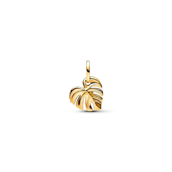 Sparkling Monstera Leaf Dangle Charm Pandora Shine - Shimmering monstera leaf charm in Pandora Shine, a tropical addition.