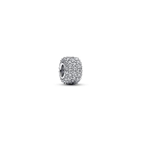 Sparkling Pave Triple-row Charm - Sparkling Pavé Triple Row Charm - Triple row pavé charm, ideal for adding a touch of sparkle and sophistication.