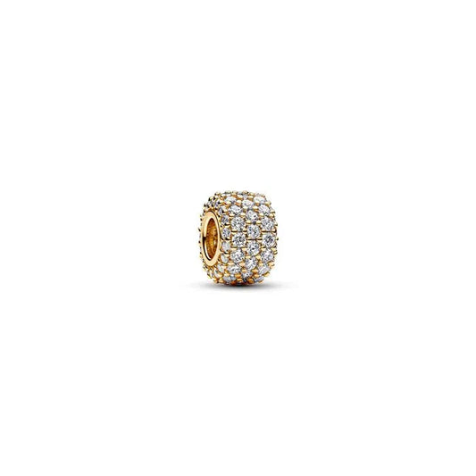 Sparkling Pave Triple-row Charm
