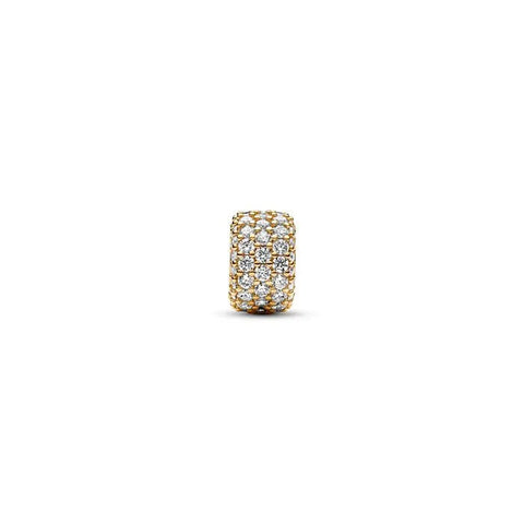 Sparkling Pave Triple-row Charm