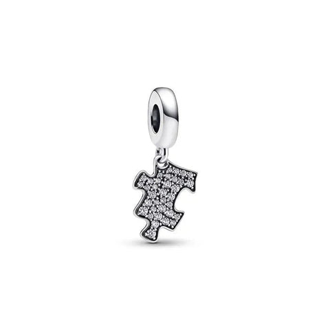 Sparkling Puzzle Piece Dangle Charm