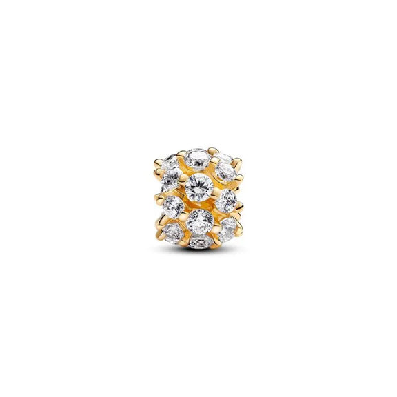 Sparkling Round Charm - Pandora Shine - Sparkling Round Charm Pandora Shine - Classic sparkling round charm in Pandora Shine, adding elegance to jewelry.