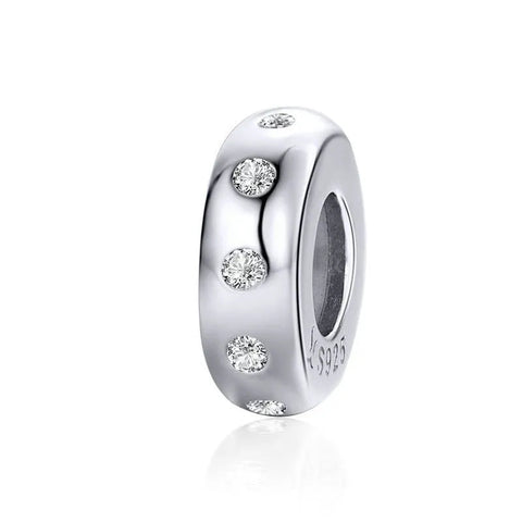 Sparkling Diamond Barrel Charm - Sparkling Diamond Barrel Charm