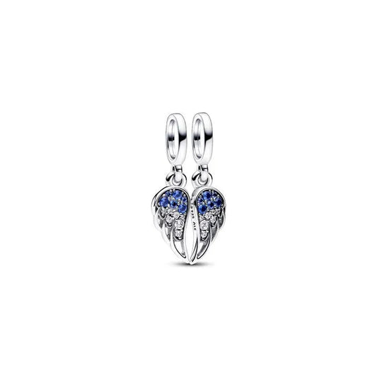 Sparkling Splitable Angel Wings Dangle Charm