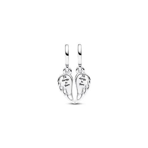 Sparkling Splitable Angel Wings Dangle Charm
