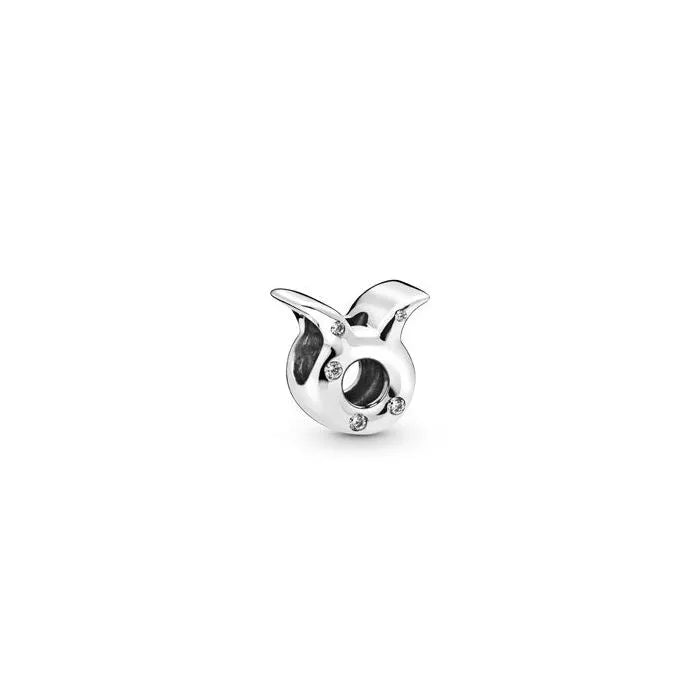 Sparkling Taurus Zodiac Charm - Shimmering Taurus charm, ideal for astrology-inspired jewelry collections.