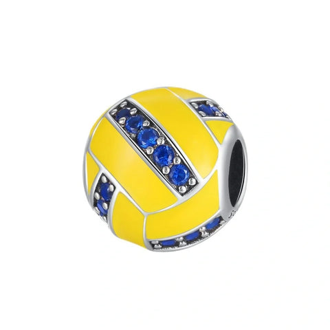jewlouli sparkling-volleyball-pandora-charm-jewelry fits pandora bracelet