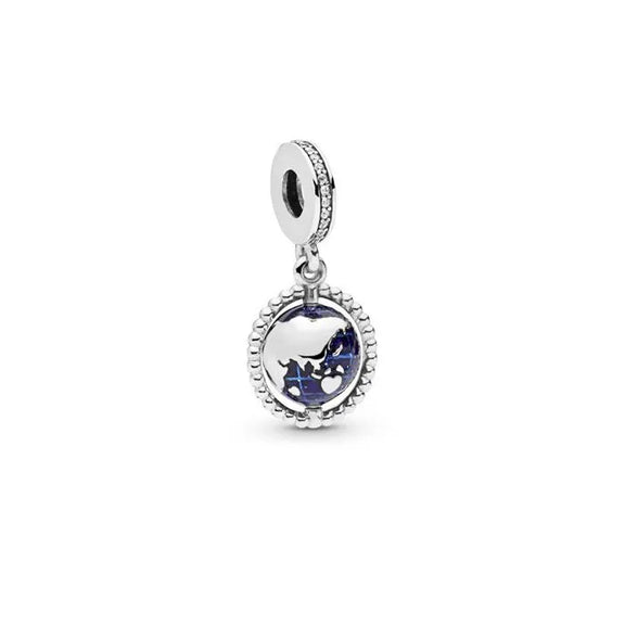 Spinning Globe Dangle Charm - Spinning Globe Dangle Charm - Globe charm with a spinning feature, representing a love for travel and adventure.