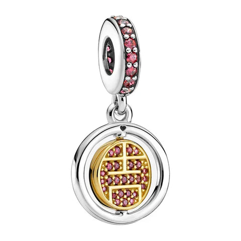 Spinning Lucky Dangle Charm Pandora Shine - Fun lucky dangle charm with spinning design, adding an interactive touch.