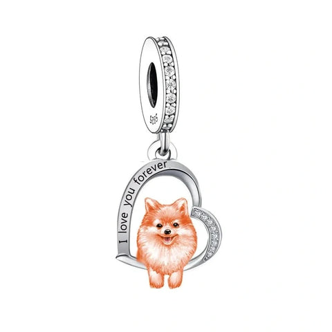jewlouli spitz dog pandora charm jewelry fits pandora bracelet