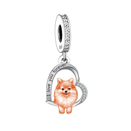 jewlouli spitz dog pandora charm jewelry fits pandora bracelet