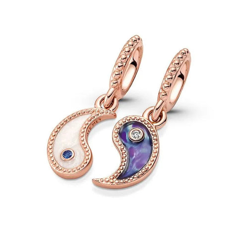 Split Yin & Yang Sparkling Dangle Charm