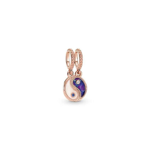 Split Yin & Yang Sparkling Dangle Charm - Split Yin & Yang Sparkling Dangle Charm