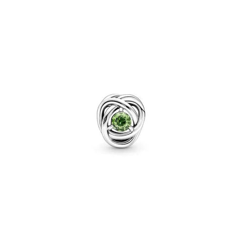 Spring Green Eternity Circle Charm - August - Spring Green Eternity Circle Charm - August