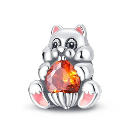 Squirrel with Heart Charm