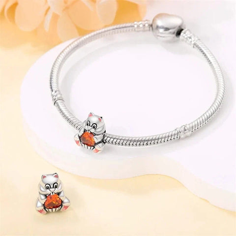 Squirrel with Heart Charm - Squirrel with Heart Charm