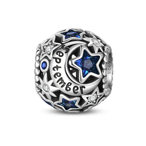 Star & Moon Birthstone Charm - Star & Moon Birthstone Charm