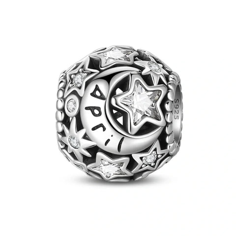 jewlouli star moon birthstone pandora charm jewelry fits pandora bracelet