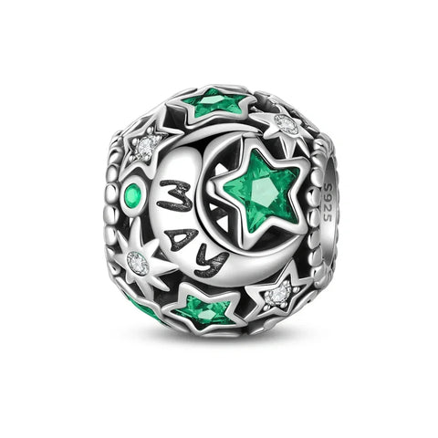 jewlouli star moon birthstone pandora charm jewelry fits pandora bracelet