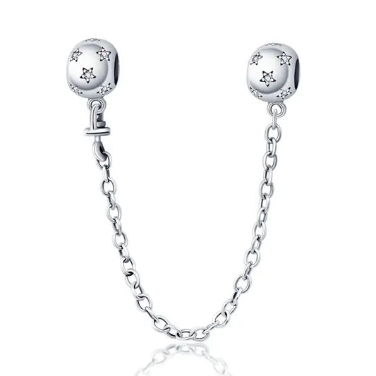 Starry Safety Silver Chain Charm