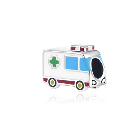 Ambulance Charm - Emergency Medical Vehicle Bead