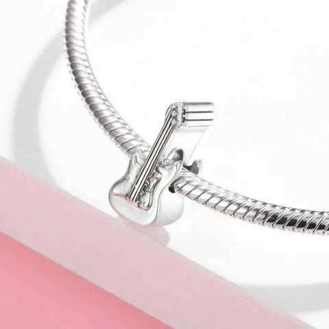Sterling Silver Electric Guitar Charm