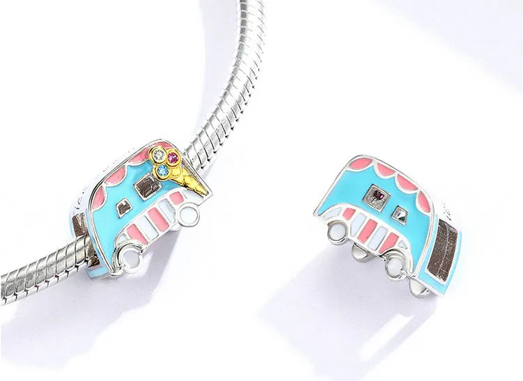 sterling silver ice cream van charm