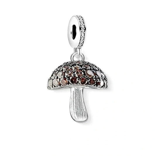 sterling-silver-mushroom-charm Jewelry charm affordable Pandora fits bracelet