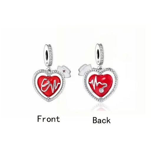Nurse Red Heart Charm