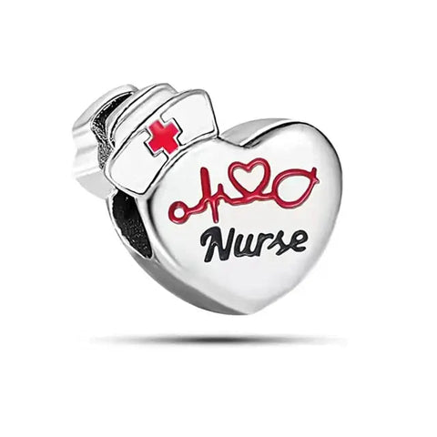 Nurse Love Heart Charm - Nurse Love Heart Charm