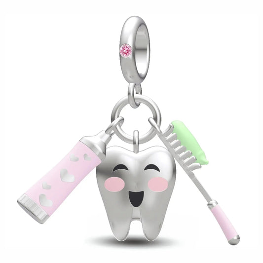 Smiling Tooth Charm Pink