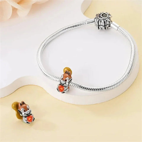 Sterling Silver Squirrel Charm