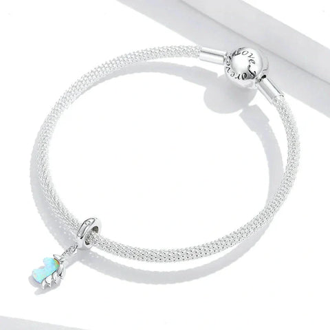 sterling-silver-unicorn affordable Jewelry fits Snake Chain Bracelet charm