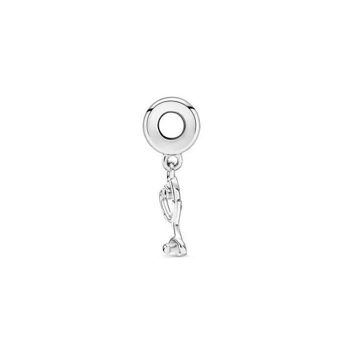 Stethoscope Heart Dangle Charm - Heart and stethoscope design charm, perfect for medical professionals and caregivers.